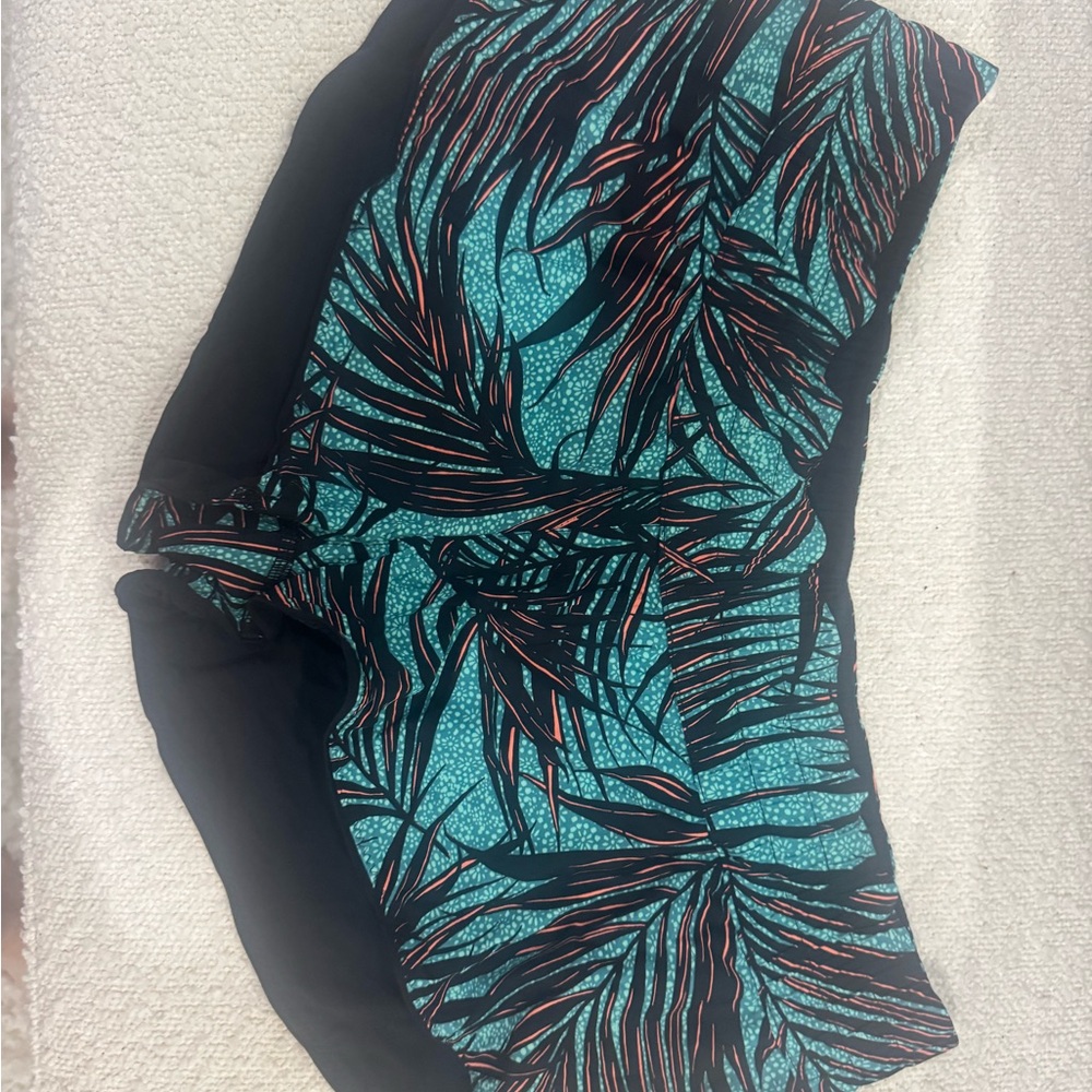 Tropical Leaf Print Swim Shorts